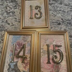 Custom listing - table numbers